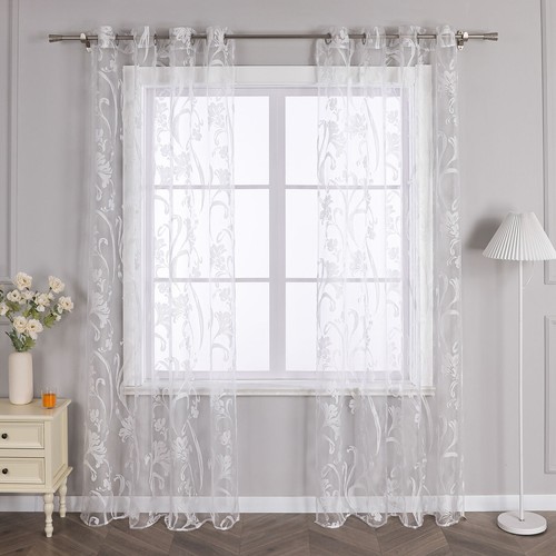 Transparent gardinen blume - transparent,