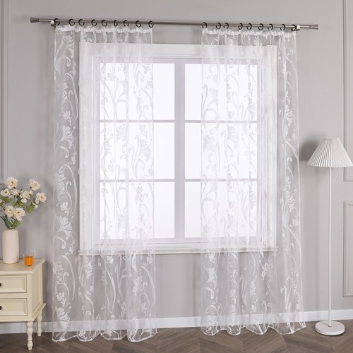Transparent gardinen blume - gardinen,